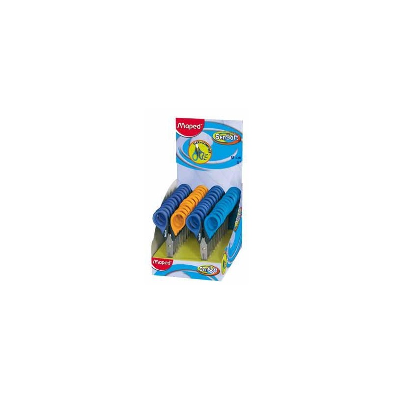 TIJERAS SENSOFT 13 CM CON CUCHILLAS DE ACERO COLORES SURTIDOS MAPED 169300