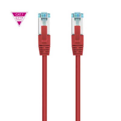 Nanocable Cable de Red Cat7 600MHZ LSZH SFTP PIMF AWG26 Rojo 2 m