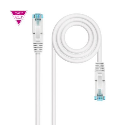 Nanocable Cable de Red Cat7 600MHZ LSZH SFTP PIMF AWG26 Blanco 2 m