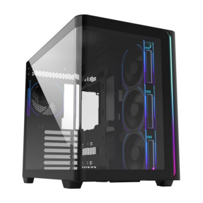 FSP CAJA M580 BP ATX MID TOWER USB30 X 2 TYPE C 120MM PWM ARGB REVERSE FANS 4 DIGITAL FAN SPEED