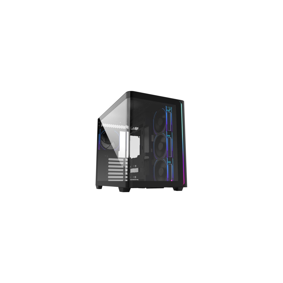 FSP CAJA M580 BP ATX MID TOWER USB30 X 2 TYPE C 120MM PWM ARGB REVERSE FANS 4 DIGITAL FAN SPEED