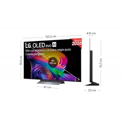 TV LG OLED 55 OLED55C66LB UHD 4K SMART WIFI WEBOS 26 IA 120HZ 4XHDMI 2XUSB ANTIRREFLEJOS PRO 989 MANDO uNICO