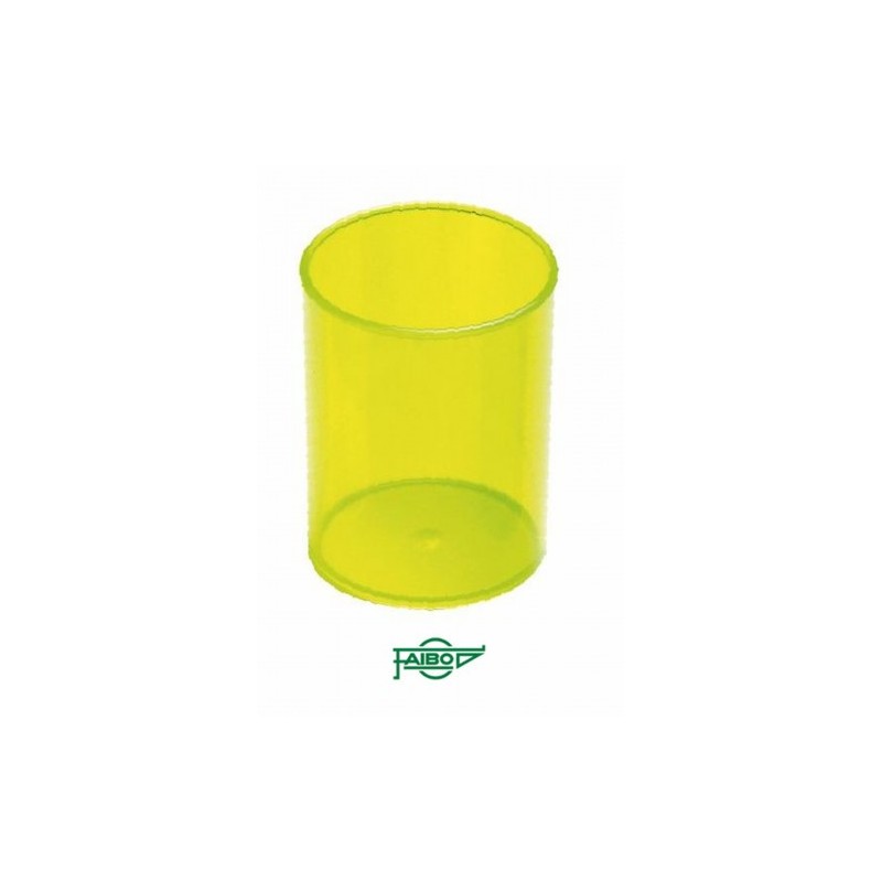 CUBILETE DE PLASTICO 78 MM DIAMETRO X 100 MM ALTO TRANSPARENTE AMARILLO FAIBO 205 20