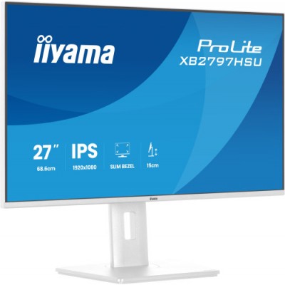 MONITOR IIYAMA PANTALLA PARA PC 686 CM 27 1920 X 1080 PIXELES FULL HD LED PANEL IPS AJUSTABLE WHITE VERSION