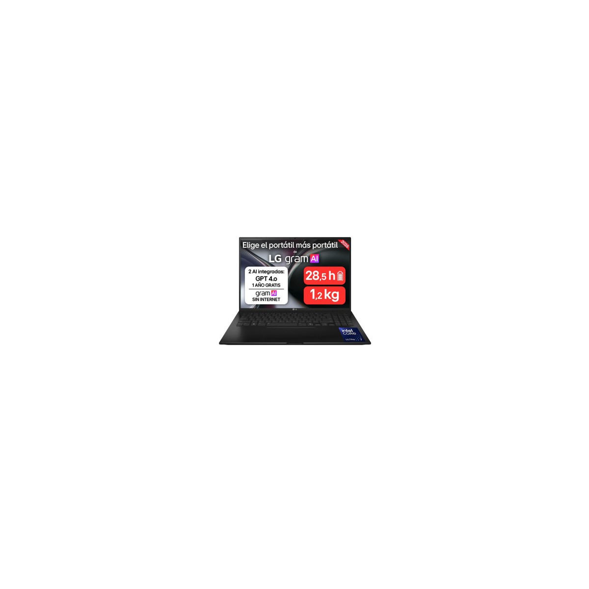 PORTATIL LG GRAM 16 16ZD90TL INTEL CORE ULTRA 7 32 GB RAM 512 GB SSD PANEL IPS WQXGA 2560X1600