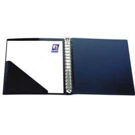 CARPETA FORMATO FOLIO 16 ANILLAS PVC IMITACION PIEL ACOLCHADA REMACHE OCULTO IBERPLAS 498SA1600