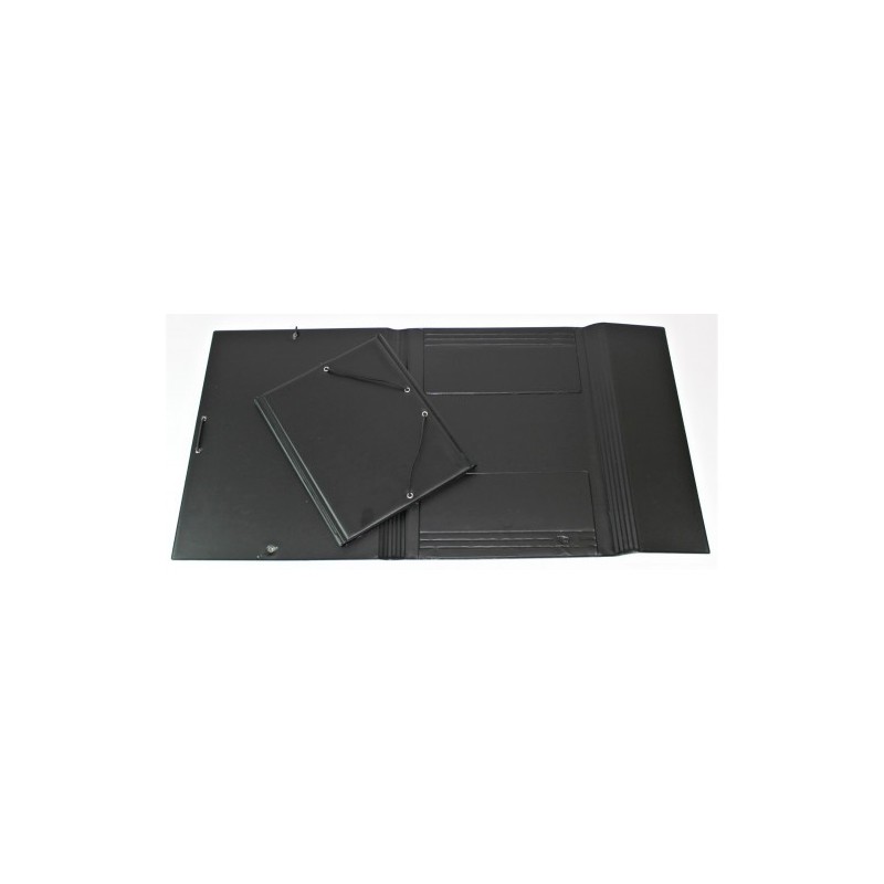 CARPETA FORMATO CUARTO GOMAS Y SOPALAS PVC NEGRA IBERPLAS 341CS00