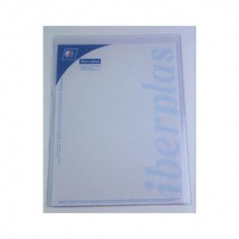 CAJA 50 FUNDAS FORMATO A3 U PORTADOCUMENTOS PVC CRISTAL 150 MICRAS IBERPLAS 86Q50