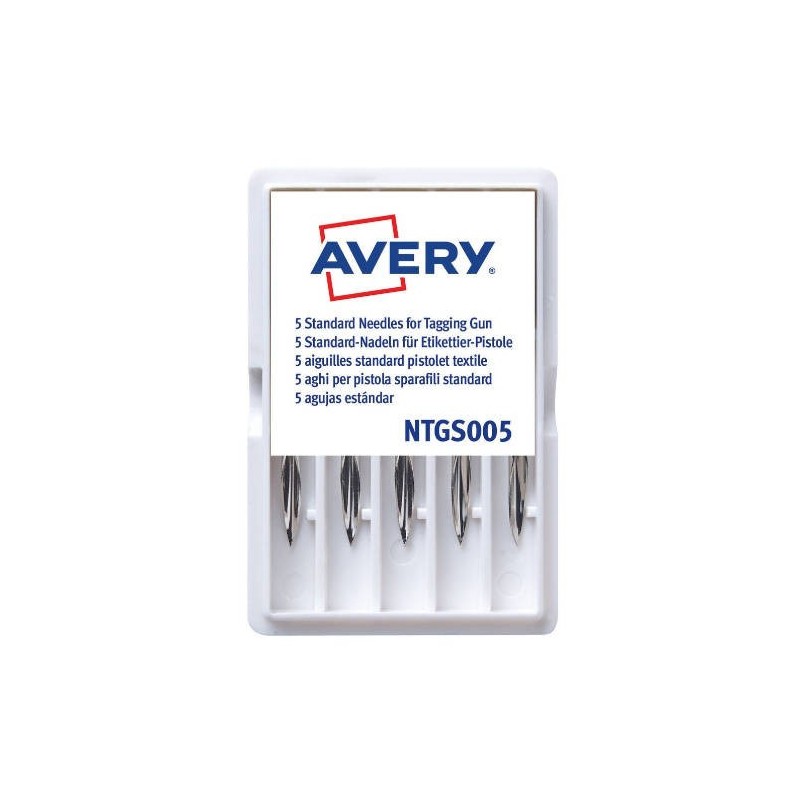 AGUJAS ESTaNDAR CORTAS CON BASE DE PLaSTICO AVERY NTGS005