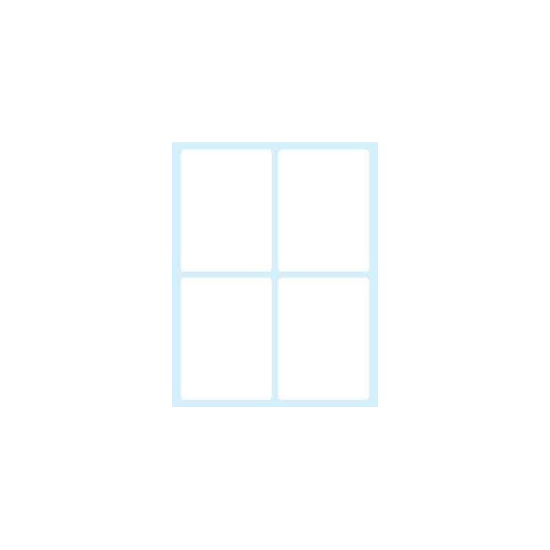 PAQUETE 10 HOJAS ETIQUETAS BLANCAS EN SOBRE 75X56 MM TICO E 7556