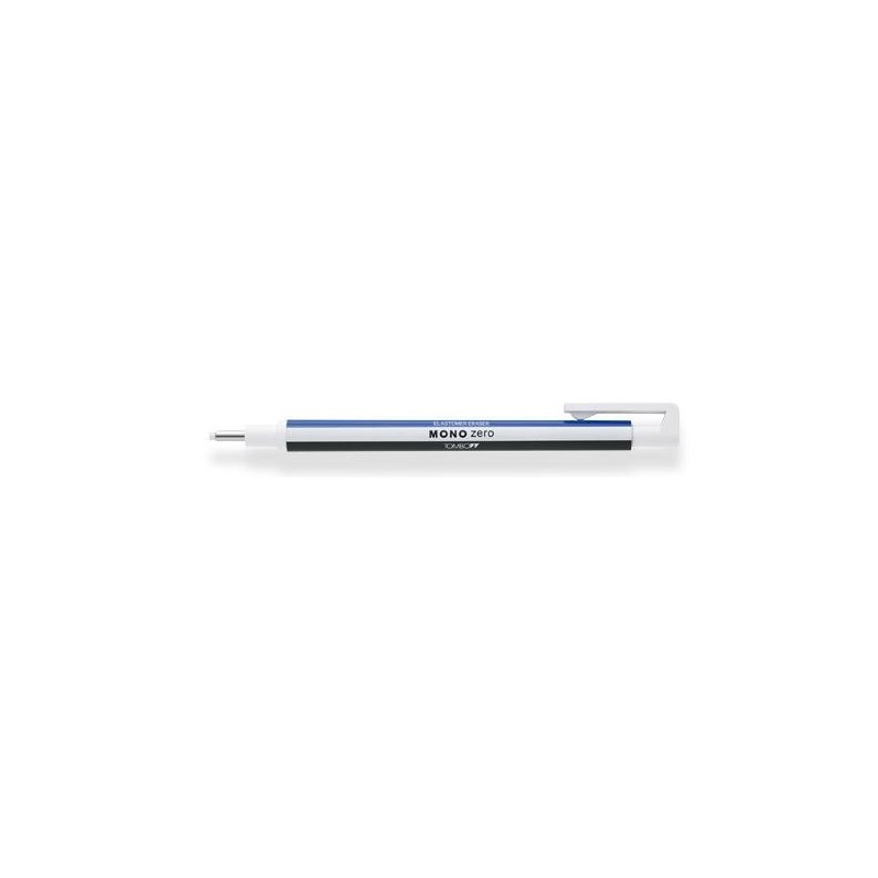 BORRADOR DE PRECISIoN PUNTA REDONDA 23 MM CUERPO BLANCO AZUL NEGRO TOMBOW EH KUR