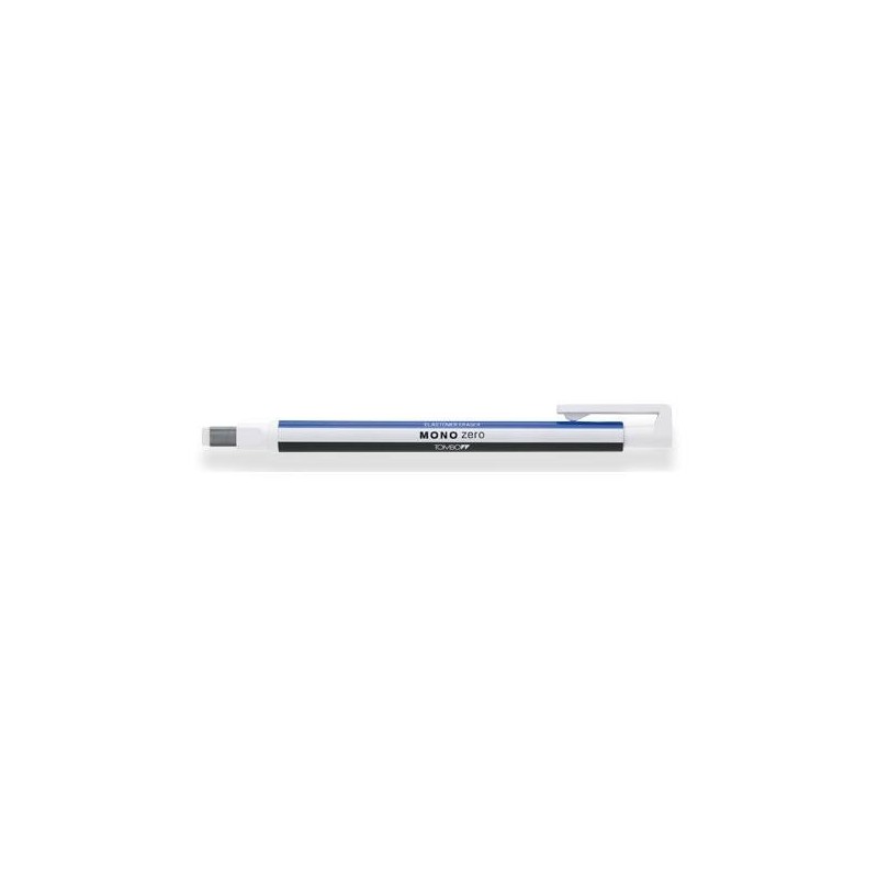 BORRADOR DE PRECISIoN PUNTA RECTANGULAR 25 X 5 MM CUERPO BLANCO AZUL NEGRO TOMBOW EH KUS