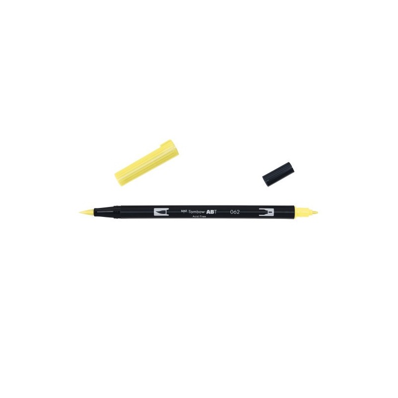 ROTULADOR DOBLE PUNTA PINCEL COLOR PALE YELLOW TOMBOW ABT 062