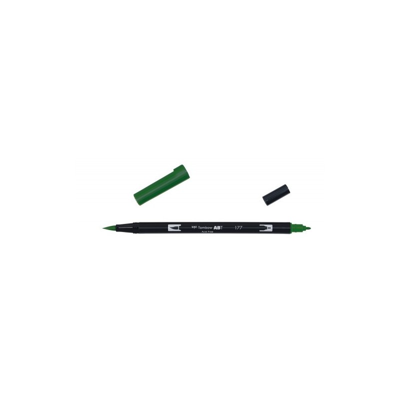 ROTULADOR DOBLE PUNTA PINCEL COLOR DARK JADE TOMBOW ABT 177