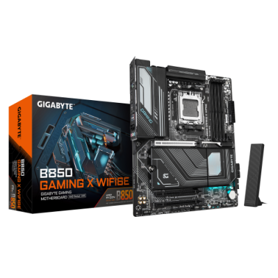 GIGABYTE B850 GAMING X WIFI6E Placa Base Procesadores AMD Ryzen Serie 9000 VRM digital de 1222 fases hasta 8200MHz DDR5 OC 1xPC