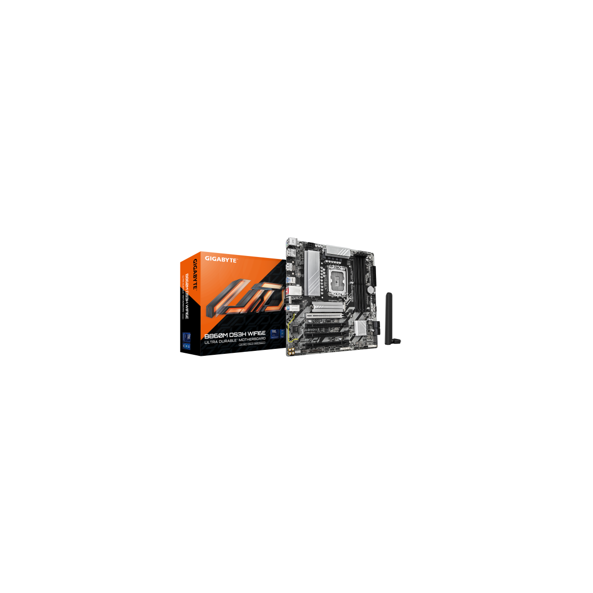 GIGABYTE B860M DS3H WIFI6E Placa base CPUs Intel Core Ultra VRM de 5121 fases hasta 9066MHz DDR5 1xPCIe 50 1xPCIe 40 M2 LAN 25 