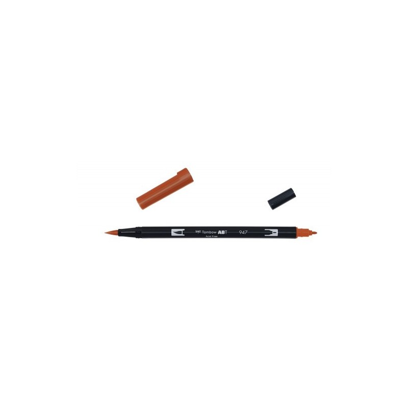 ROTULADOR DOBLE PUNTA PINCEL COLOR BURNT SIENNA TOMBOW ABT 947