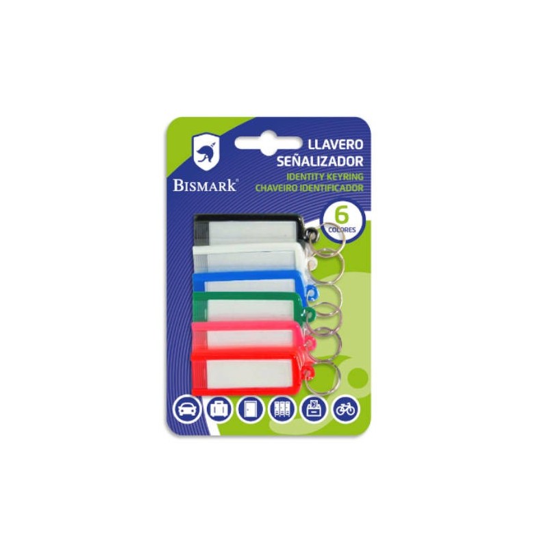 BLISTER 6 LLAVEROS SENALIZADORES BISMARK 317818