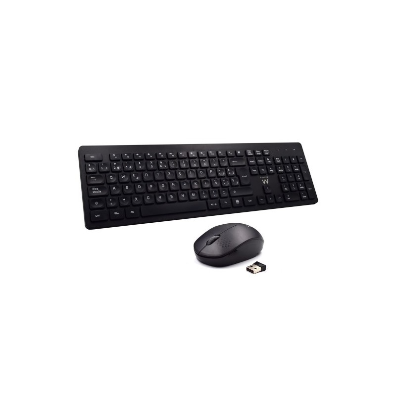 Ewent EW3256 teclado RF inalambrico QWERTY Espanol Negro