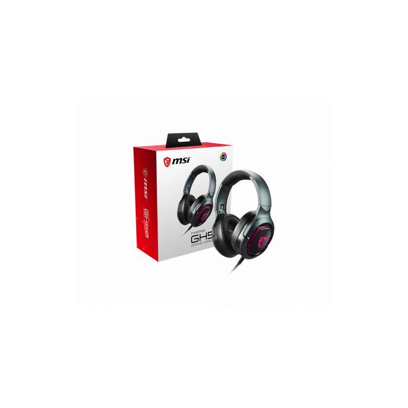 MSI Immerse GH50 Auriculares Alambrico Diadema Juego Negro