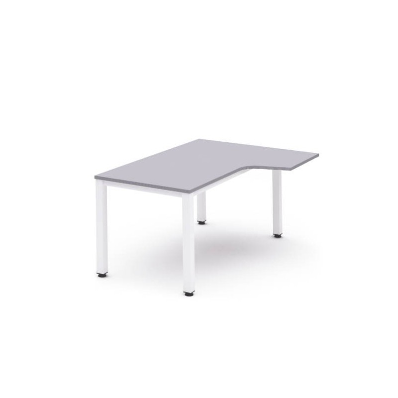 MESA DE OFICINA SERIE EXECUTIVE FORMA L DERECHA 180X120 BLANCO GRIS ROCADA 2052AM02