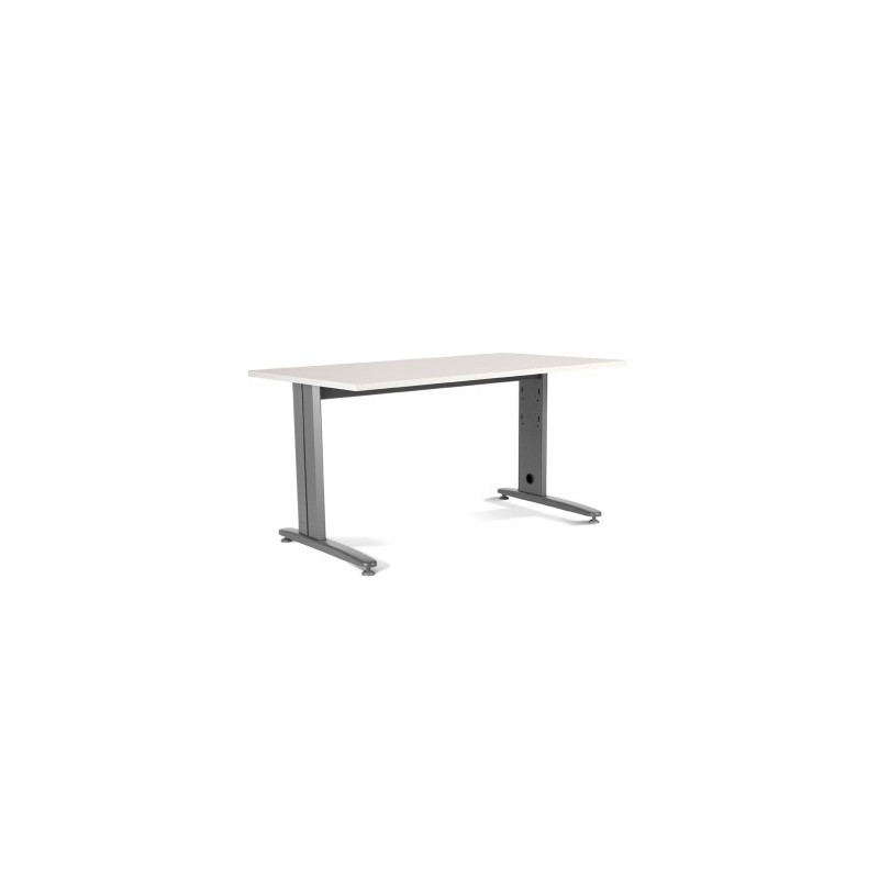MESA DE OFICINA SERIE METAL 160X80 GRIS BLANCO ROCADA 2002AC04