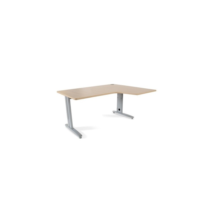 MESA DE OFICINA SERIE METAL FORMA L DERECHA 160X120 GRIS HAYA ROCADA 2051AC01