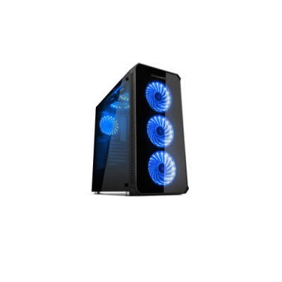 NOX CAJA ATX HUMMER TGX TORRE CRISTAL TEMPLADO LATERALES Y FRONTAL ILUMINACION RGB USB 30