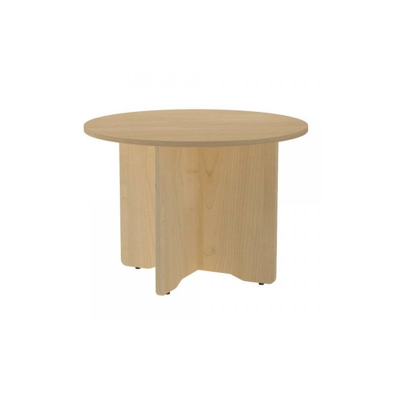 MESA DE REUNIONES REDONDA 100CM DE DIAMETRO ALTURA 72CM COLOR PATA ROBLE TABLERO ROBLE ROCADA 3005AR08