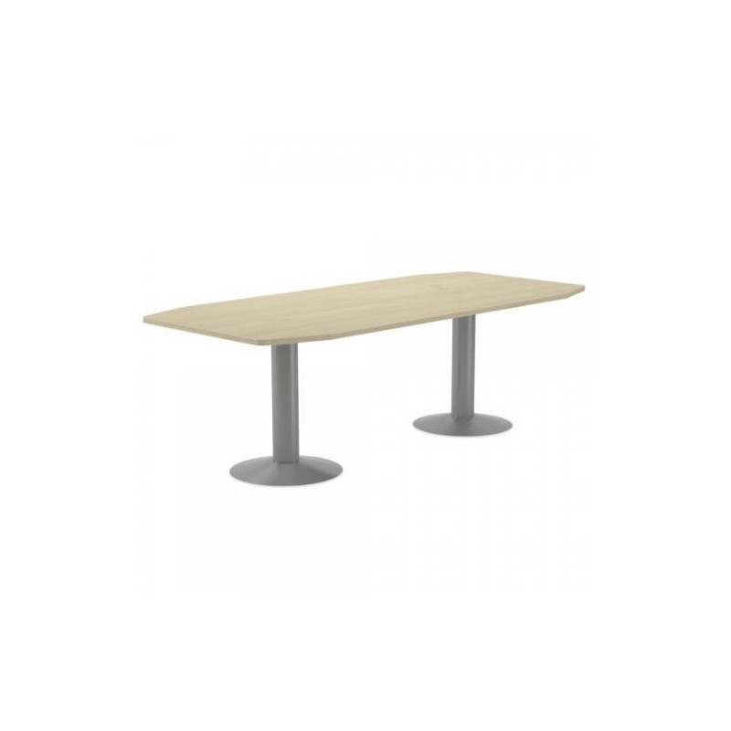 MESA DE REUNIONES 220X100X72CM COLOR PATA METALICA GRIS TABLERO HAYA ROCADA 3003AT01