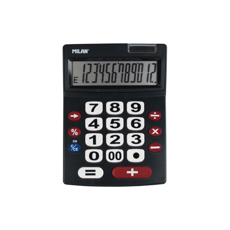 CALCULADORA 12 DiGITOS TECLAS GRANDES MILAN 151712BL