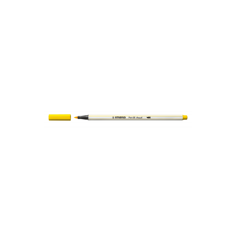 ROTULADOR PUNTA FIBRA PINCEL PEN 68 BRUSH AMARILLO STABILO 568 44