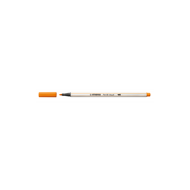 ROTULADOR PUNTA FIBRA PINCEL PEN 68 BRUSH NARANJA STABILO 568 54