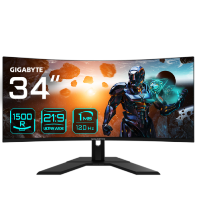 GIGABYTE GS34WQC 34 Monitor de juegos curvo WQHD 3440 x 1440 WQHD 300Hz 1ms 250 cd m FreeSync Premium preparado para HDR HDMI 2