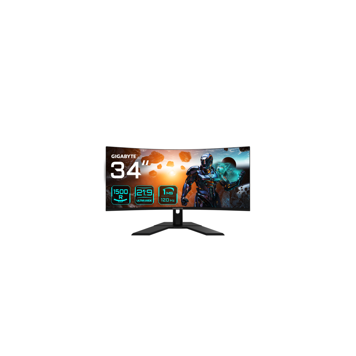 GIGABYTE GS34WQC 34 Monitor de juegos curvo WQHD 3440 x 1440 WQHD 300Hz 1ms 250 cd m FreeSync Premium preparado para HDR HDMI 2