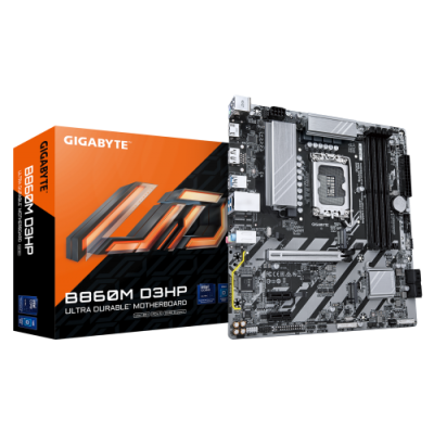 GIGABYTE B860M D3HP Placa base CPUs Intel Core Ultra VRM de 4121 fases hasta 9066MHz DDR5 2xPCIe 40 M2 LAN GbE USB 32 Gen 1