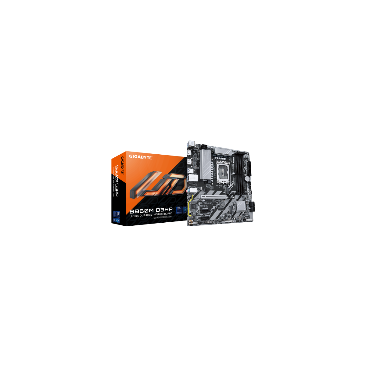 GIGABYTE B860M D3HP Placa base CPUs Intel Core Ultra VRM de 4121 fases hasta 9066MHz DDR5 2xPCIe 40 M2 LAN GbE USB 32 Gen 1