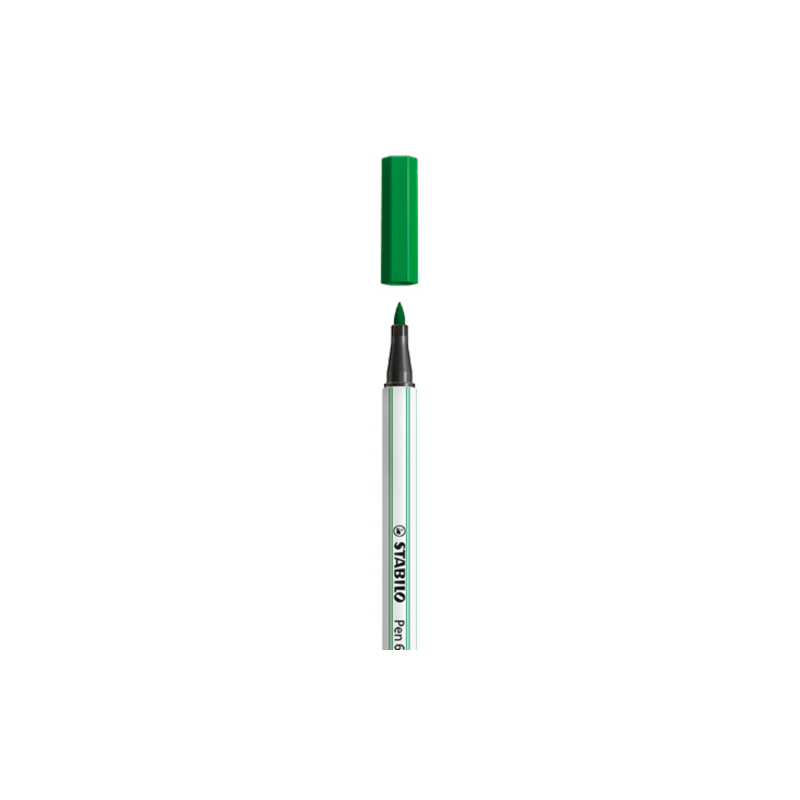 ROTULADOR PUNTA FIBRA PINCEL PEN 68 BRUSH VERDE STABILO 568 36