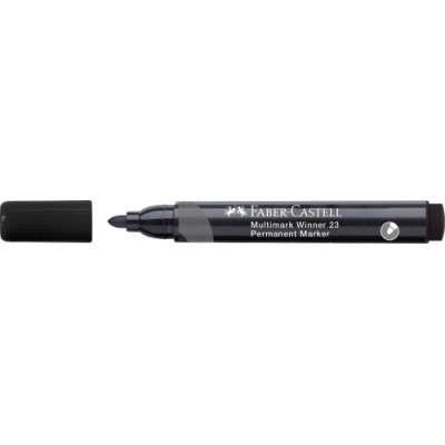 MARCADOR MULTIMARK WINNER 23 NEGRO PUNTA CoNICA Y SIN CLIP FABER CASTELL 453397