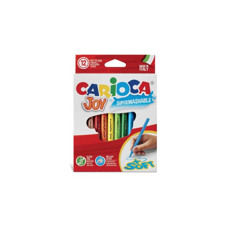 CAJA 12 ROTULADORES COLORES JOY CARIOCA 40614