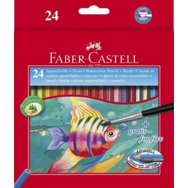 ESTUCHE 24 LaPICES ESCOLARES ACUARELABLES HT 120224 FABER CASTELL 114425