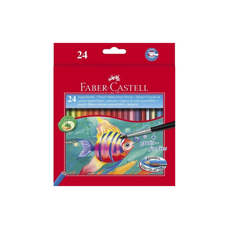 ESTUCHE 24 LaPICES ESCOLARES ACUARELABLES HT 120224 FABER CASTELL 114425