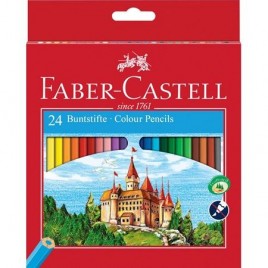 ESTUCHE 24 LAPICES COLORES HEXAGONALES HT FABER CASTELL 120124