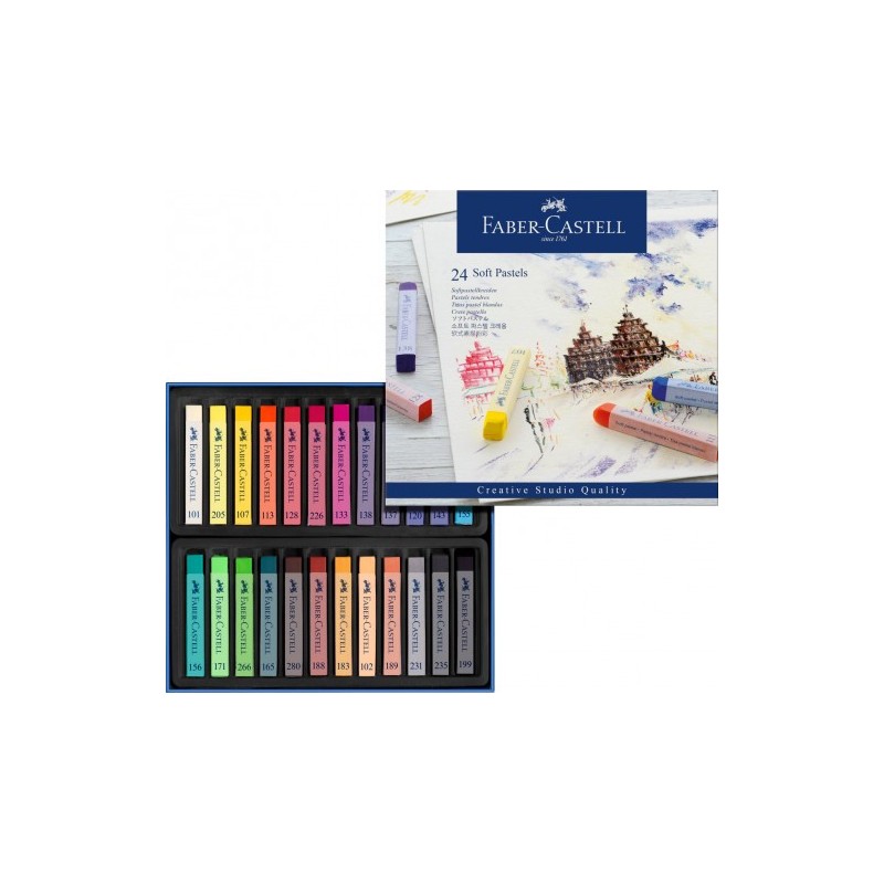 ESTUCHE 24 BARRAS SOFT PASTEL FABER CASTELL 128324