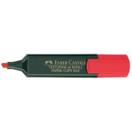 MARCADOR FLUOR TEXTLINER ROJO FABER CASTELL 154821