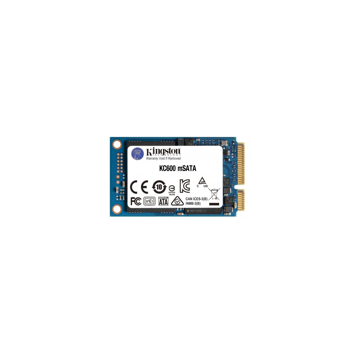 Kingston Technology KC600 mSATA 256 GB Serial ATA III 3D TLC