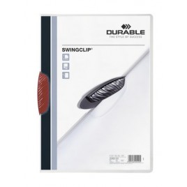 DOSSIER CON CLIP SWINGCLIP 30 H A4 ROJO DURABLE 2260 03