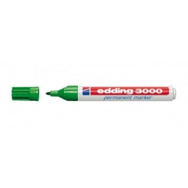 MARCADOR PERMANENTE PUNTA REDONDA 15 3MM 3000 VERDE EDDING 3000 04