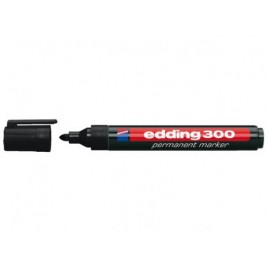 MARCADOR PERMANENTE PUNTA REDONDA 15 3MM 300 NEGRO EDDING 300 01