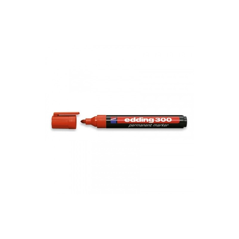 MARCADOR PERMANENTE PUNTA REDONDA 15 3MM 300 ROJO EDDING 300 02